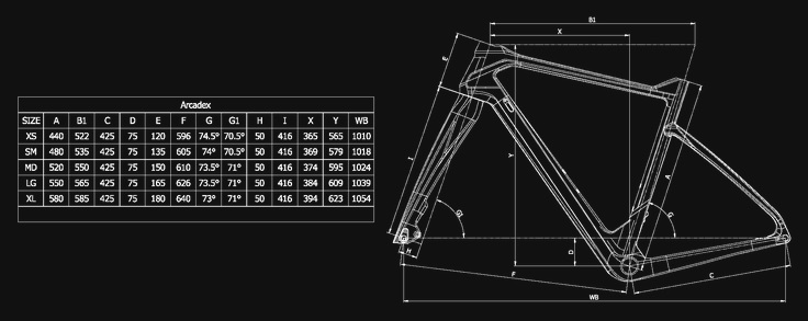 bianchi arcadex frameset